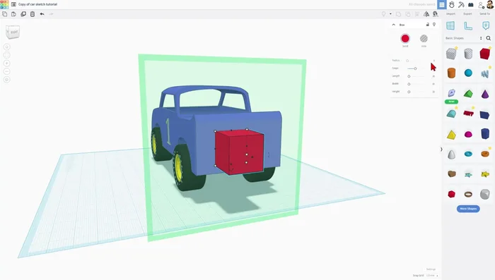 Hinzufügen eines Nummernschilds mit einem Rechteck und Text.