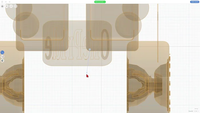 Erstellen einer Basis für die Sitze mit dem Skizzierwerkzeug.