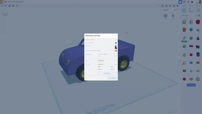 Anpassen der Einstellungen für die Bildausgabe und Teilen des Designs.