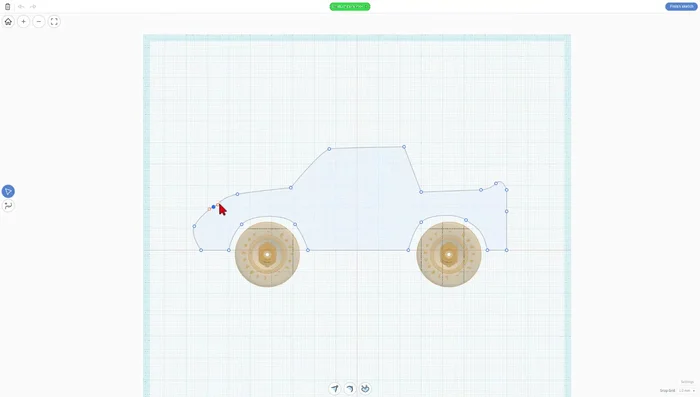 Glätten der Kanten durch Bearbeiten der Punkte und Löschen von unnötigen Punkten.