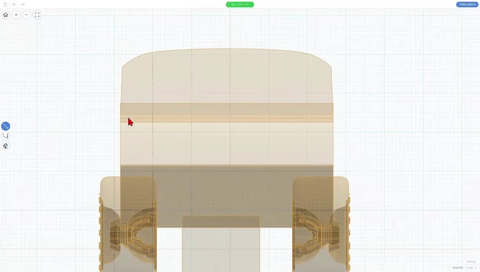 Skizzieren und Ausschneiden des Bodens/Kofferraums.