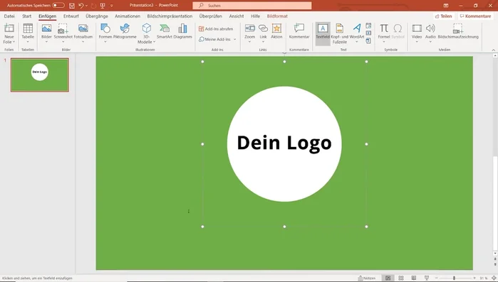 Füge einen Text (z.B. den Namen deines YouTube-Kanals) hinzu. Formatiere Schriftart, Größe und Farbe nach deinen Wünschen.