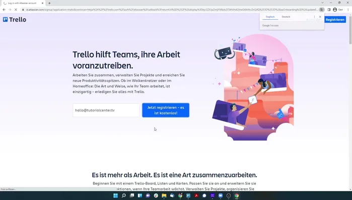 Arbeitsbereich erstellen: Hier werden später alle Boards gespeichert. Andere Mitglieder können zur Zusammenarbeit eingeladen werden.