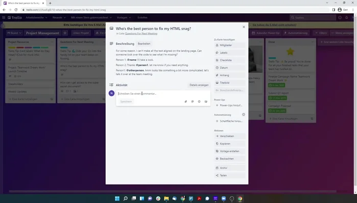 Formatierungsoptionen nutzen: Nutze Formatierungsoptionen für bessere Übersichtlichkeit in den Kartenbeschreibungen.