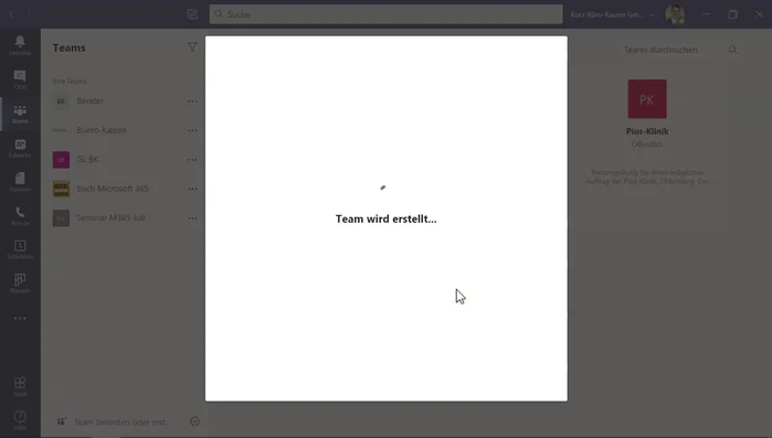 Klicke auf 'Erstellen'.