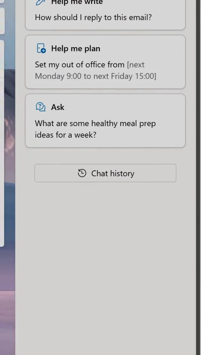 Schrägstrich drücken und „Personen“ auswählen.