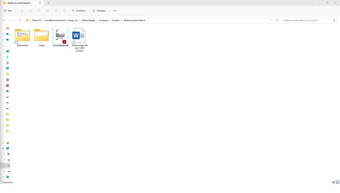 Rechts im Werkzeugkasten das Werkzeug "Ausfüllen und unterschreiben" auswählen.