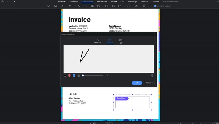 Klicke auf das Plus-Symbol und wähle "Bild" aus.