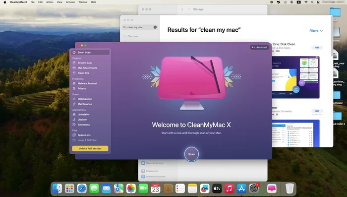 Starte den Scan und überprüfe die gefundenen Junk-Dateien.
