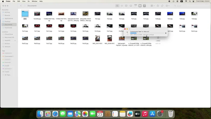 Lösche die ursprünglichen Dateien nach dem Komprimieren.