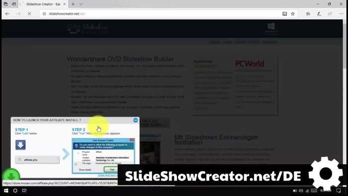 Software herunterladen und installieren.