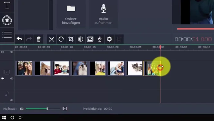 Transparenz für Clips einstellen.