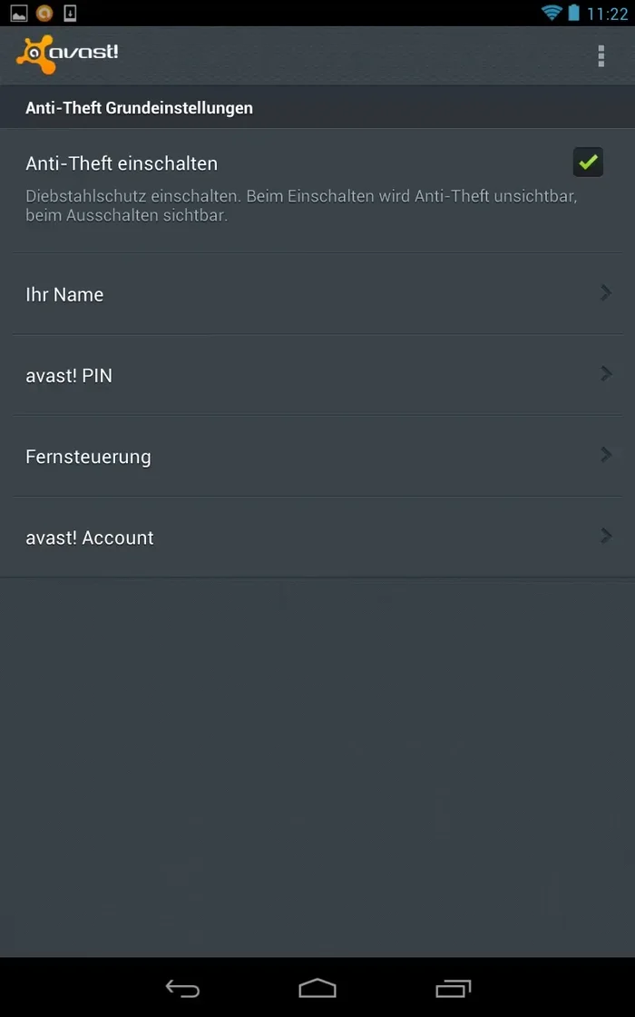 Sparverhalten konfigurieren (Telefon sperren, Telefoneinstellungen sperren, GPS löschen aktivieren).