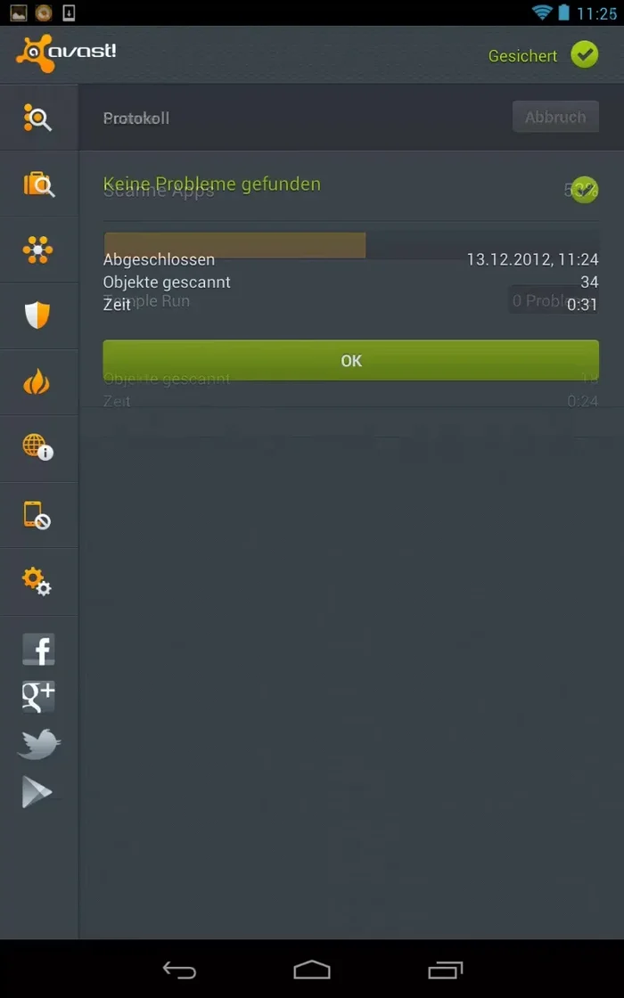 Generelle Einstellungen konfigurieren (Kinderschutz, GPS-Erkennung, Prozessor wachhalten; Benachrichtigungssymbol deaktivieren).