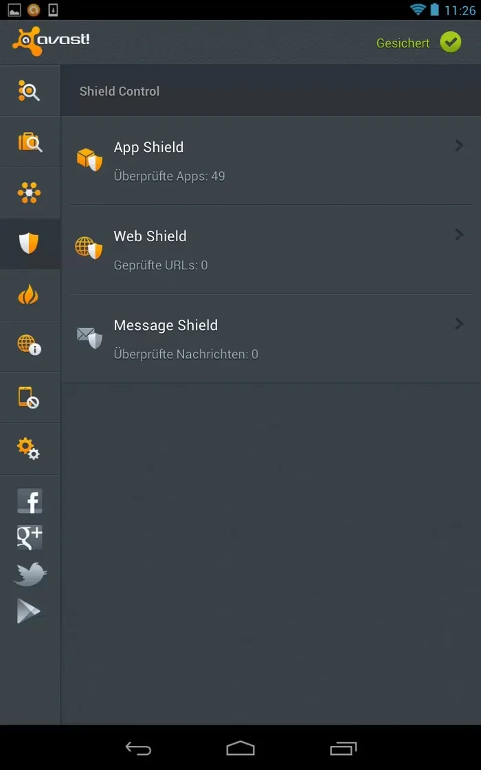 Generelle Einstellungen konfigurieren (Kinderschutz, GPS-Erkennung, Prozessor wachhalten; Benachrichtigungssymbol deaktivieren).