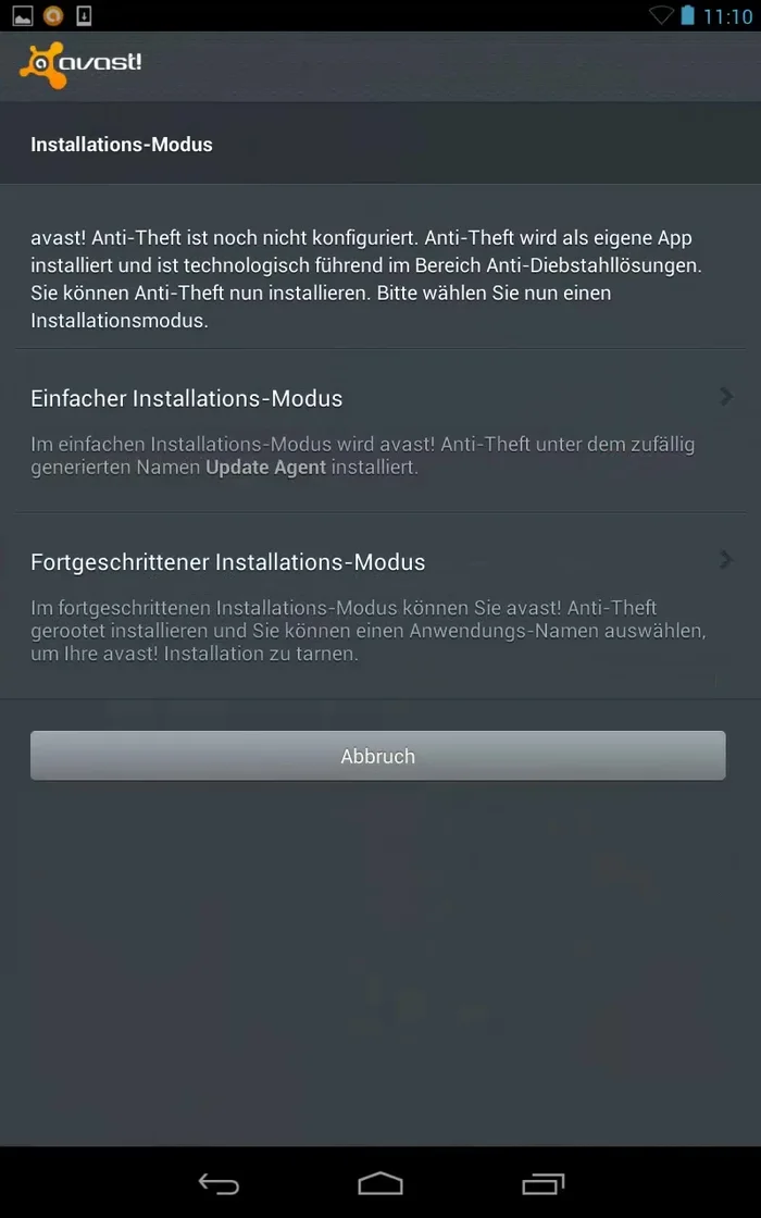 Installation von unbekannter Herkunft vorübergehend aktivieren.