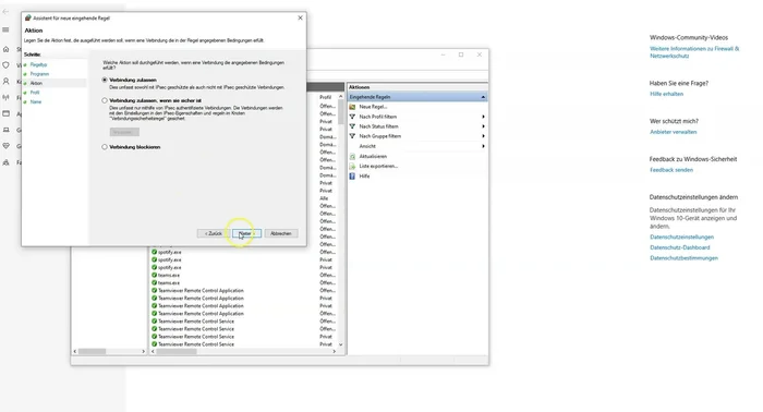Regelname vergeben (z.B. 'Krise 7') und fertigstellen: