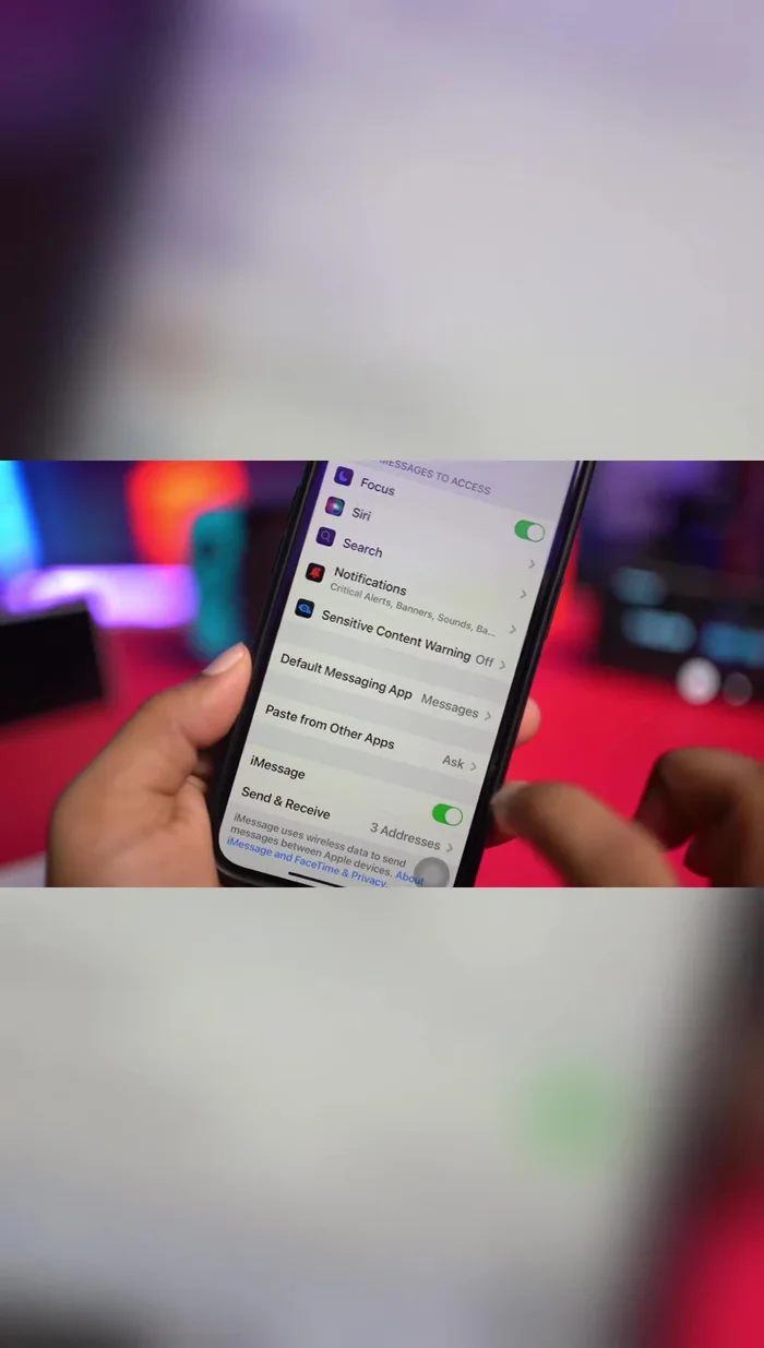 "iMessage" aktivieren.
