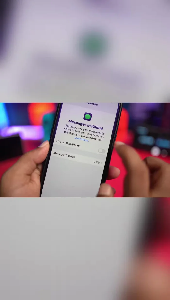 "iCloud" für Nachrichten aktivieren.