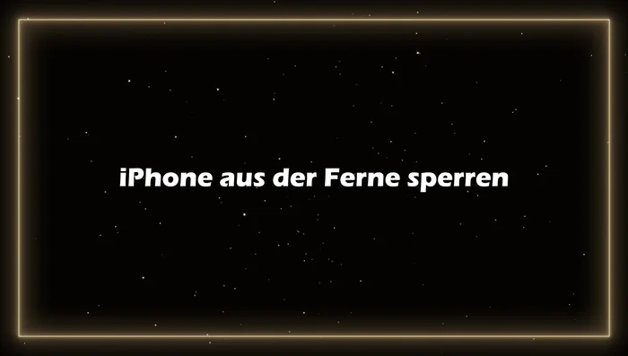 Aktiviere den „Verlorenen Modus“ um deine Daten zu schützen.