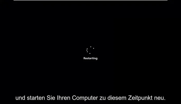 Computer neu starten.