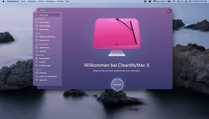 Auf "Scannen" klicken.