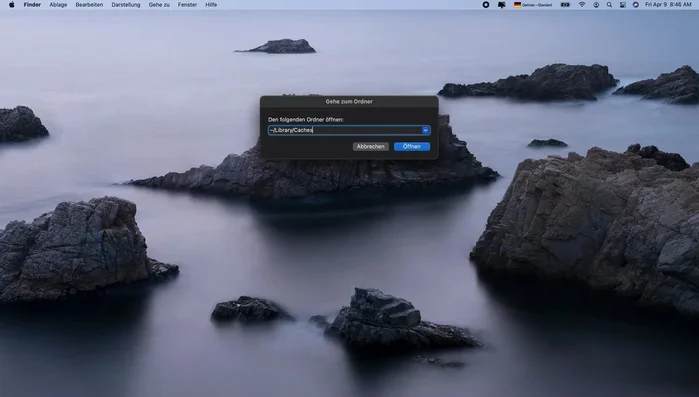 In jedem Unterordner alle Dateien löschen (nicht die Ordner selbst!).