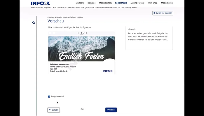 Stimme den Allgemeinen Geschäftsbedingungen zu und klicken Sie auf "Abschließen".