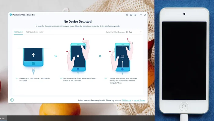 Versetzen Sie Ihren iPod in den Wiederherstellungsmodus.
