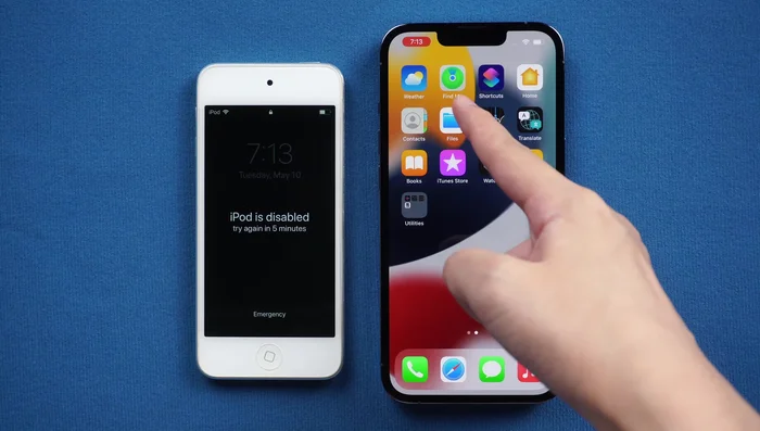 Suchen Sie Ihren iPod Touch und tippen Sie darauf.