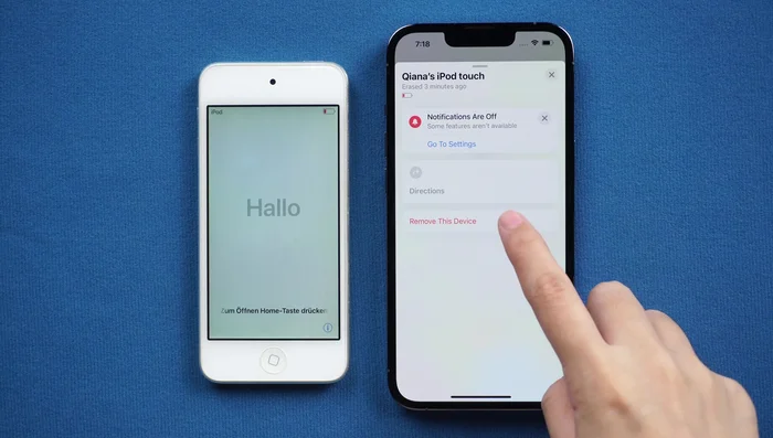 Tippen Sie auf „Dieses Gerät entfernen“.