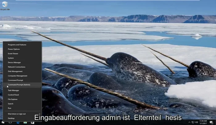 Eingabe: `ipconfig /all` und Enter