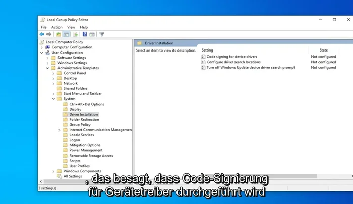 Im Dropdown-Menü "Ignorieren" auswählen (optional, aber empfohlen: "Warnung").