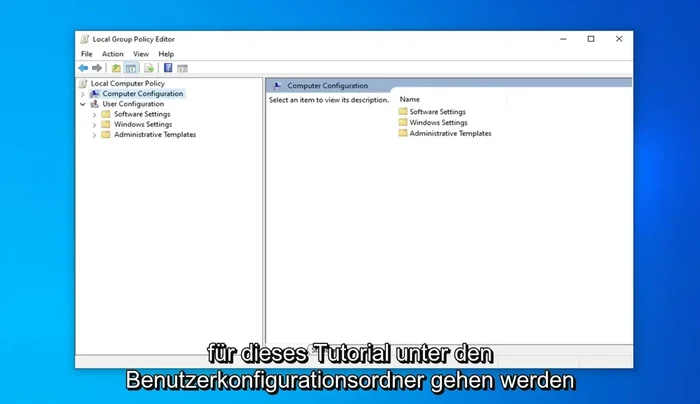 Den Ordner "System" auswählen.