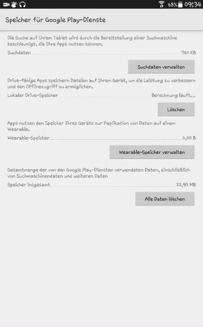Gehe zu Google Play Dienste > Speicher > Alle Daten löschen.