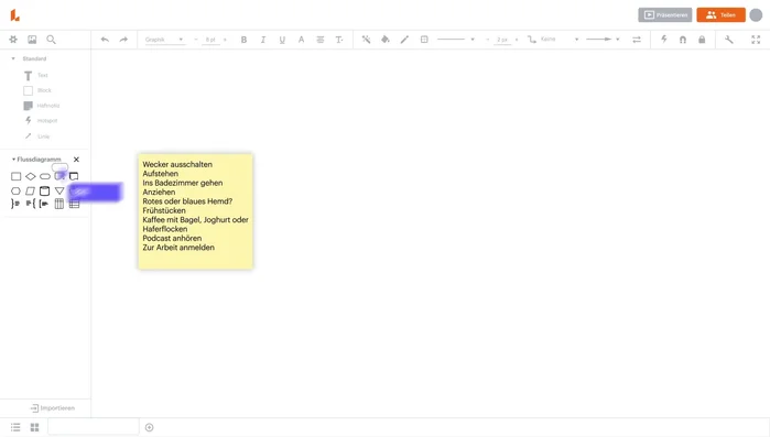 Zeilen bei Bedarf beschriften.