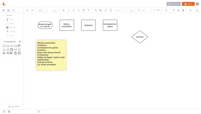 Zeilen bei Bedarf beschriften.