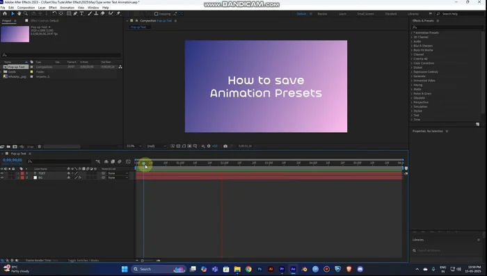 Im 'Essential Graphics'-Panel die gewünschten Eigenschaften (Position, Skalierung, Deckkraft etc.) für die Animation auswählen. Alle drei Optionen ('Bearbeiten', 'Animation', 'Stil') aktivieren, um volle Kontrolle über die Texteigenschaften zu haben.