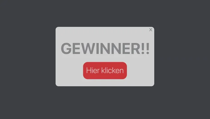 Schließen Sie verdächtige Pop-ups sofort: Ignorieren Sie Pop-ups, die Gewinnversprechen oder Warnmeldungen (z.B. von macOS) enthalten, die nach persönlichen Daten oder App-Installationen fragen.