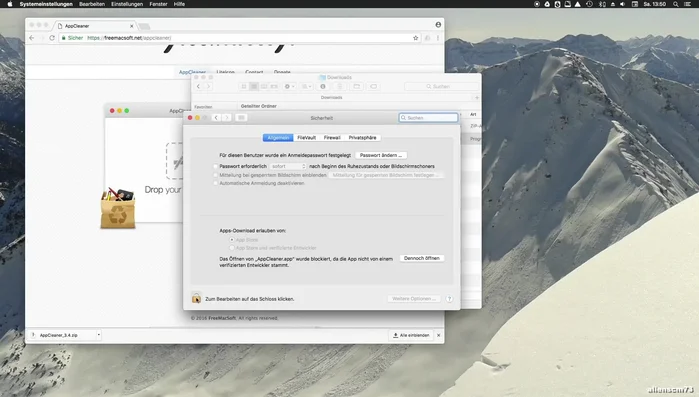 Entsperren Sie die Einstellungen mit Ihrem Passwort.