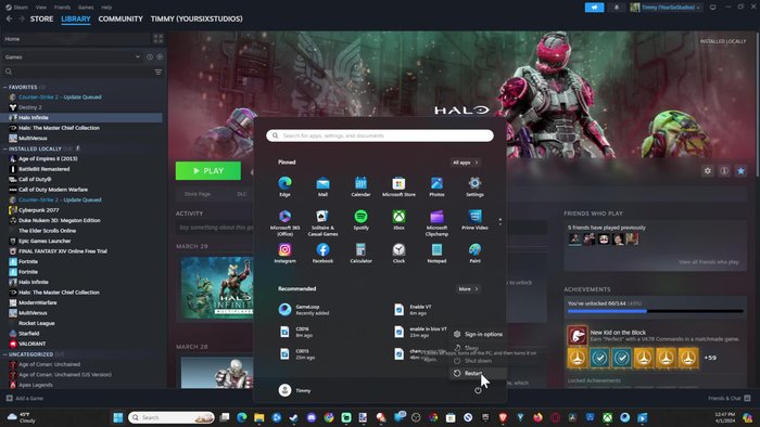 Steam abmelden und wieder anmelden