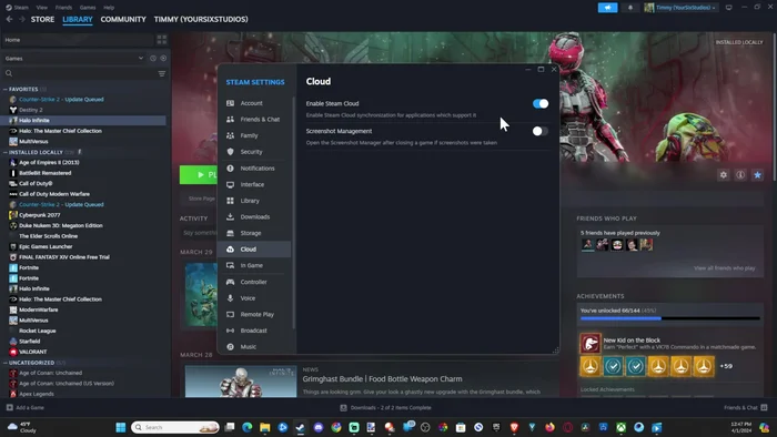 Spiel auf andere Festplatte verschieben