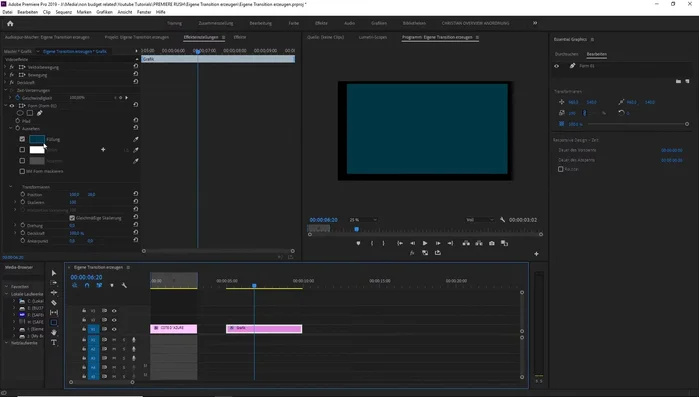 Form einfärben (unter 'Füllung'). Ankerpunkt in die Mitte setzen für gleichmäßige Skalierung und Drehung.