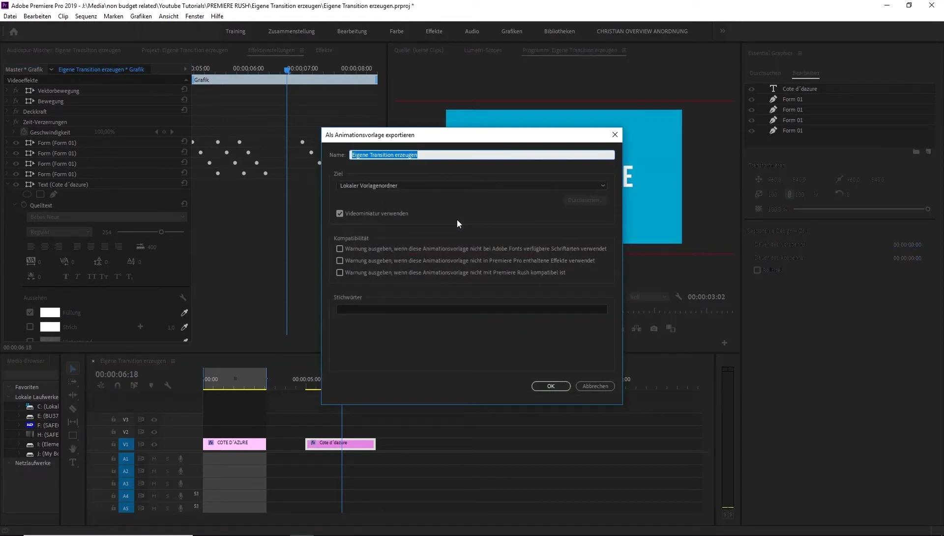 Premiere Pro Animationsvorlagen erstellen: Der schnellste Weg!