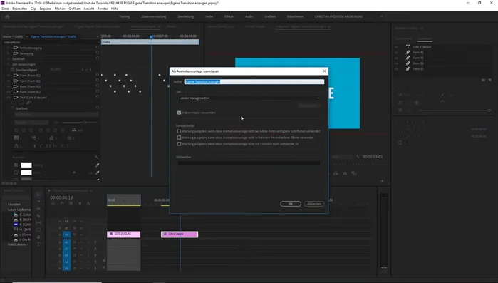 Animation als Animationsvorlage exportieren (Rechtsklick auf den Clip -> Animationsvorlage exportieren). Speicherort wählen (Vorlagenordner oder lokales Laufwerk).
