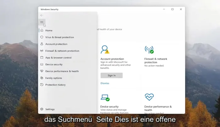 Klicken Sie auf das Drei-Linien-Symbol (Navigation) in der linken Seitenleiste.
