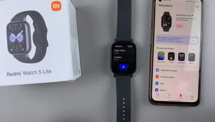 Mi Fitness App starten und auf die Registerkarte „Gerät“ gehen. Redmi Watch 5 auswählen.