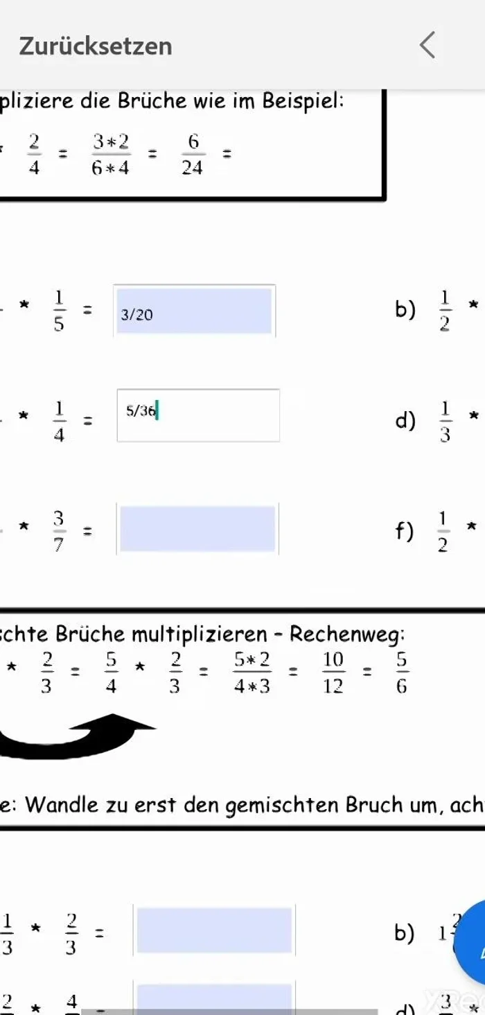 Hausaufgabe speichern.
