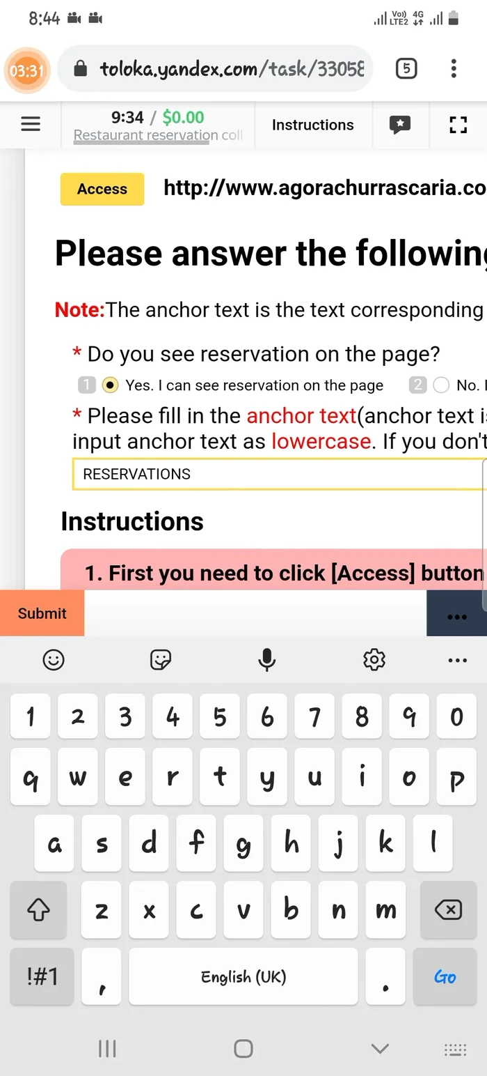 Text korrekt formatieren (Kleinbuchstaben), senden.