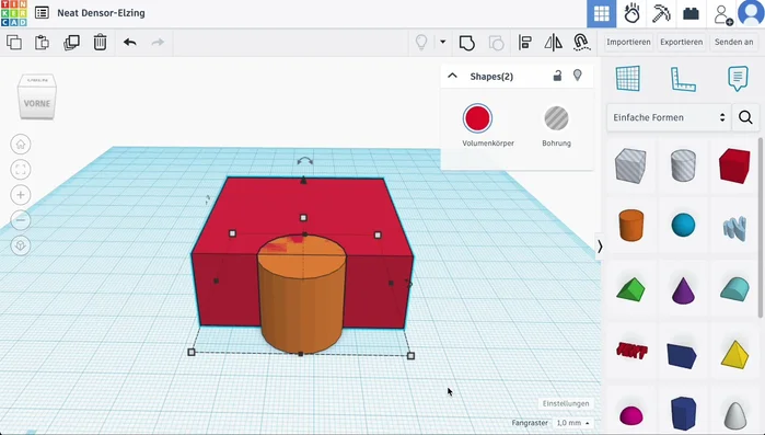 Die markierten Objekte gruppieren, entweder über das Symbol in der Benutzeroberfläche oder mit der Tastenkombination Strg+G.